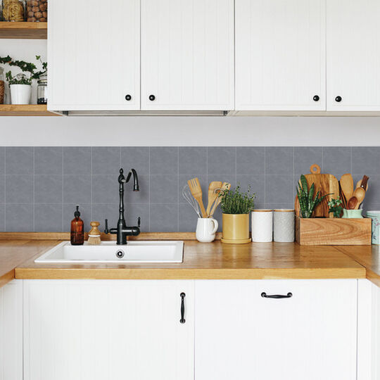 selbstklebende Wandfliesen Wall Tiles Dark Grey (6er Set) image number null